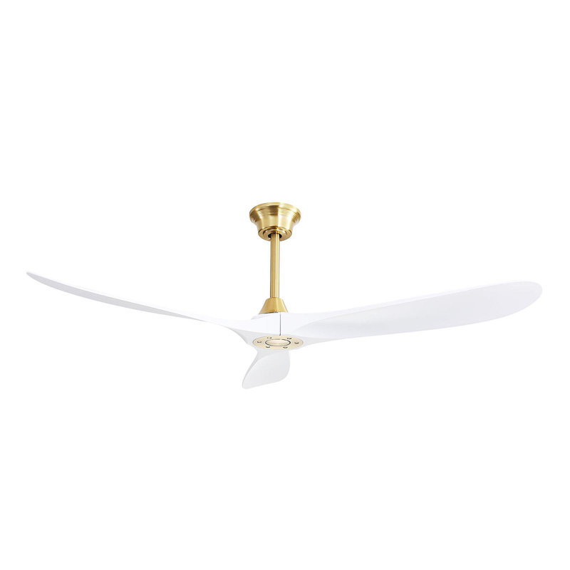 Ventilateur de plafond intelligent moderne en ABS de 60 pouces avec moteur à courant continu réversible à télécommande 6 vitesses pour chambre à coucher