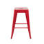 Tabourets de bar 24 po en métal sans dossier 24 po, tabourets de bar en fer rouge (ensemble de 4)