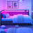 Corner Bed Frame With Led Light And Charging Station, Line Fabric Upholstered Bed With 2 Underbed Storage Drawers, Modern Daybed No Box Spring Needed/noise-free, Gray-222030704
