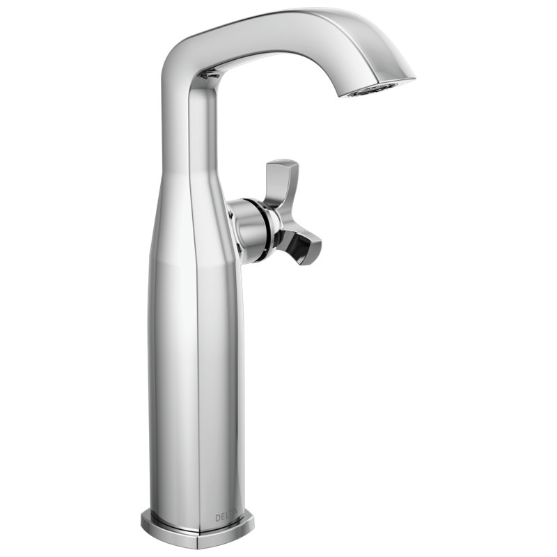 Single Handle Vessel Bathroom Faucet, Lumicoat  Chrome