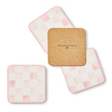 Rosy Check Cork Back Coasters