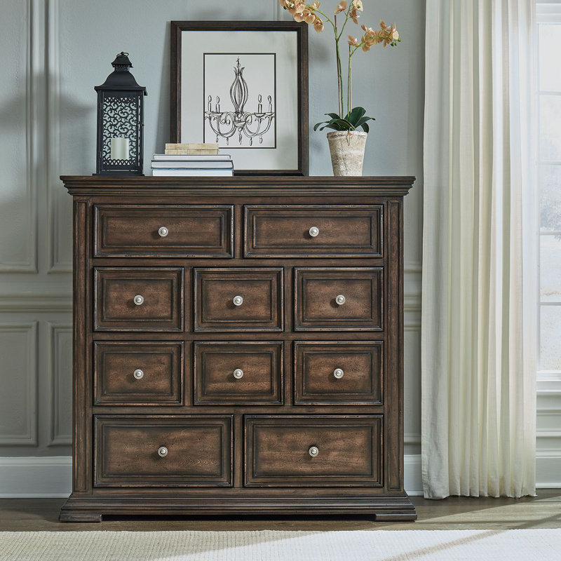 Commode 10 tiroirs Temple Cloud Temple Cloud, Brun