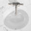Lavabo de lavabo moderne en céramique blanc pur - Salle de bain ovale encastrable 19 po x 16 po avec trop-plein, faible absorption, résistance aux acides, surface lisse en forme de structure, sans trous de robinet