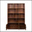 Bibliothèque de 70,87 po de hauteur avec 10 cubes et 3 portes, bibliothèque à 4 niveaux, bibliothèque ouverte avec armoire, rangement à cubes moderne pour le salon et le bureau