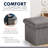 Small Foldable Square Linen Storage Bench Suitable For Living Room, Bedroom, Dormitory-1901851912
