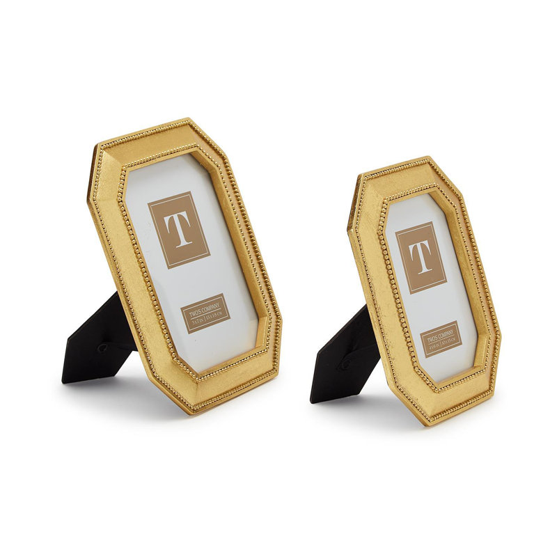 Beads Of Gold Set Of 2 Photo Frame