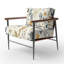 Chaise avec accoudoirs rembourrée Botanical-1200202711