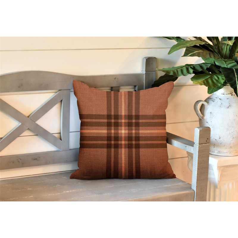 Coussin intérieur / extérieur Brady, L 17 po x H 17 po, Orange brûlé