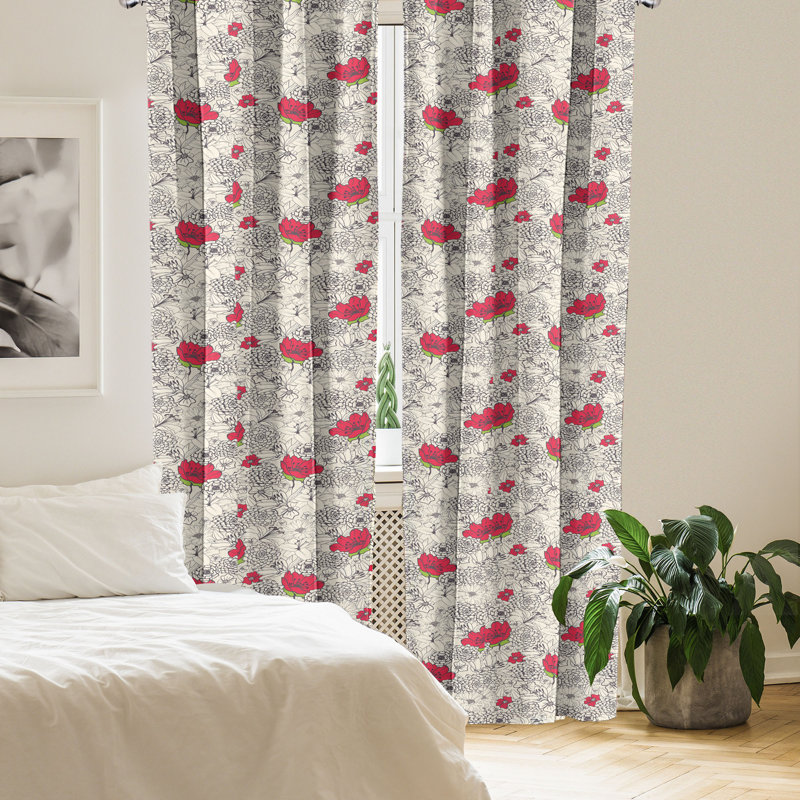 Rideaux 4 panneaux East Urban Home Garden, L 56 po x L 63 po