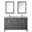 Ensemble de meuble-lavabo double 60 "avec miroir Daria-97961467-97961469-97961474