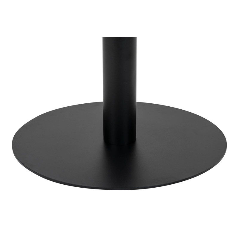 Larkste Round Dining Table, 75cm H x 110cm L x 110cm W, Black