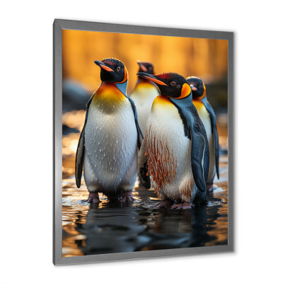 «Playful Snow Wonders Penguins II», reproduction sur toile