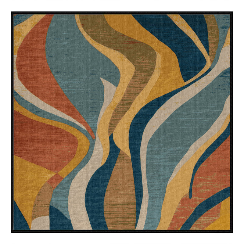 Tapis brun lavable à la machine, Carré 6 pi x 6 pi
