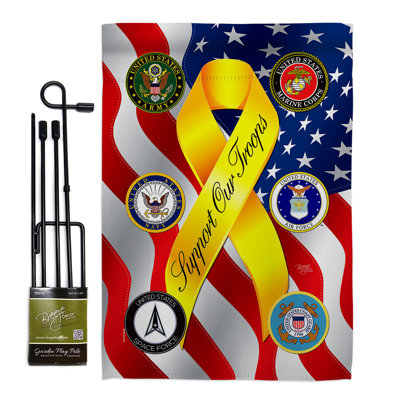 Double Sided 18.5'' H x 13'' W Polyester Flag Set