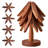 Wooden Trivets for Hot Dishes Walnut Tree Table Mat Set Set of 4 Natural Foldable Wooden Tree Trivet