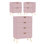 Ensemble de commode de chambre à coucher 4 tiroirs l 23,6 po avec table de chevet 2
