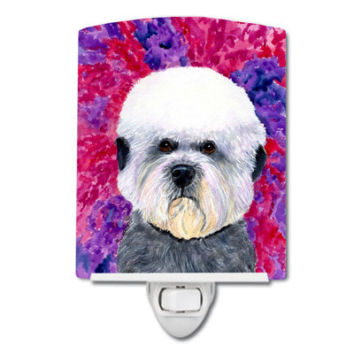 Éclairage de nuit en céramique dandie dinmont terrier