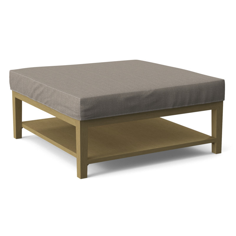 Hammond Square Ottoman, Antique Black Finish, Stone Crypton Performance; 0884-83