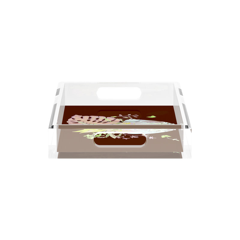 Grand plateau décoratif Monkey, L 12,5 po x P 7,75 po x H 2 po, Chocolat / lime