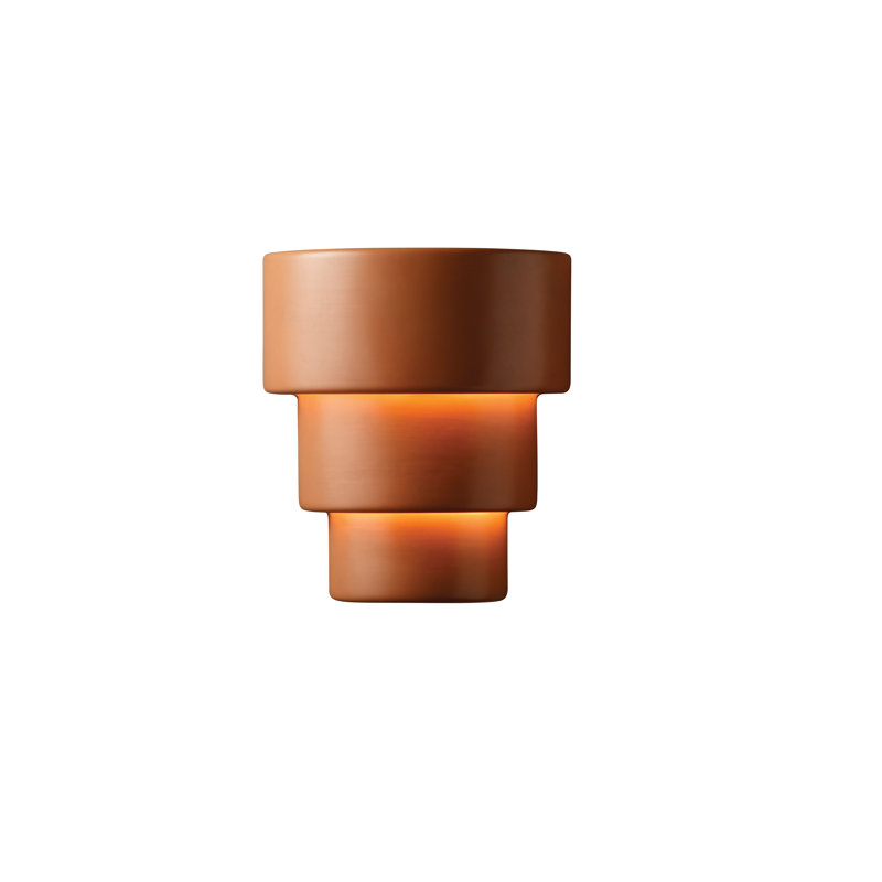 Applique murale 1 lumière à intensité variable Alvera, H 10,25 po x l 10,75 po x P 6,25 po, DEL (intégrée), Rose