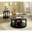 Table basse de style transitionnel avec finition noire antique et structure audacieuse avec tablette de rangement supplémentaire-1043790732