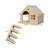 Cat Wall Climbing Stairs with House