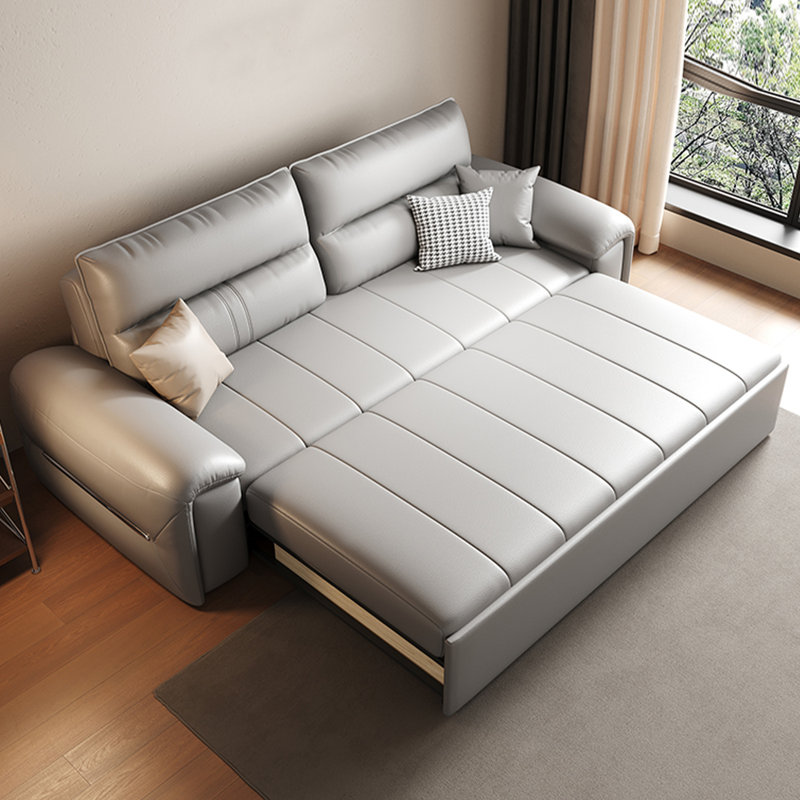 Canapé en cuir Minimalist Modern, H 36,6 po x l 63 po x P 32,3 po