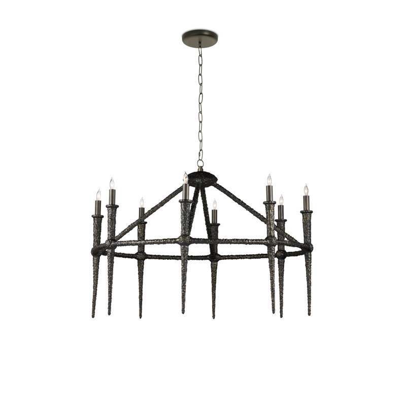 Blackthorn 8 - Light Cast Aluminum Chandelier