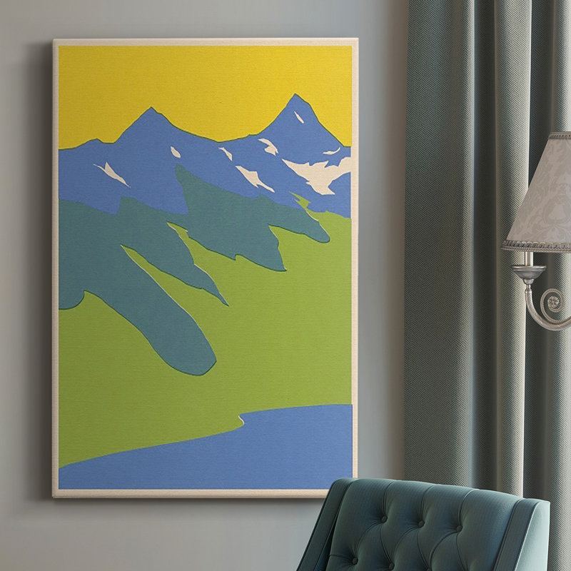 Bright Glacial Lake II - reproduction, H 18 po x l 12 po x P 1 po, Toile tendue