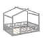 Structure de lit en bois avec clôture-1053917442