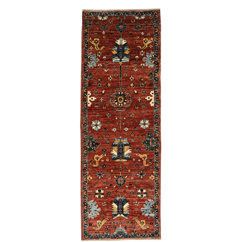 New Turkmen Afghan One-of-a-Kind Runner 2'10" X 8'1" Area Rug