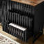 Commode double 6 tiroirs avec grille rayée