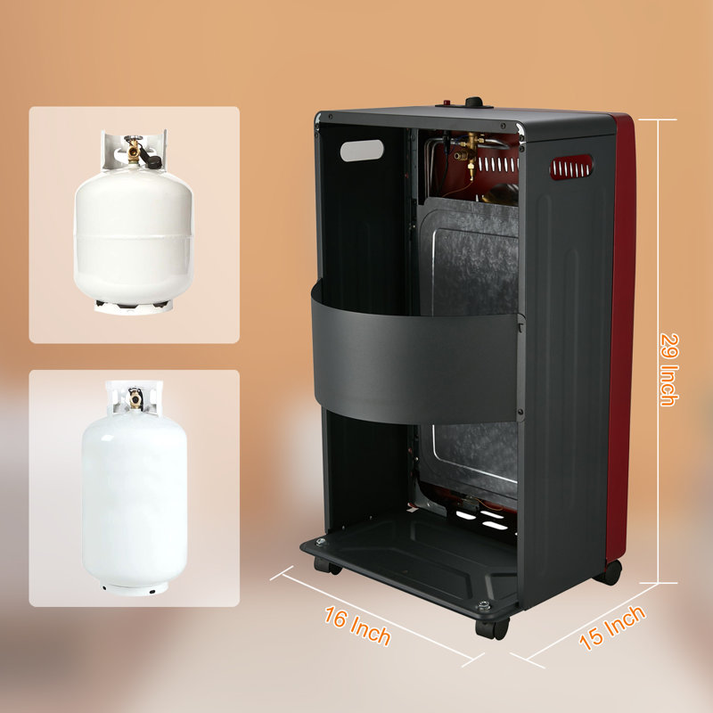 Chauffe-terrasse au propane 14250 BTU, Rouge
