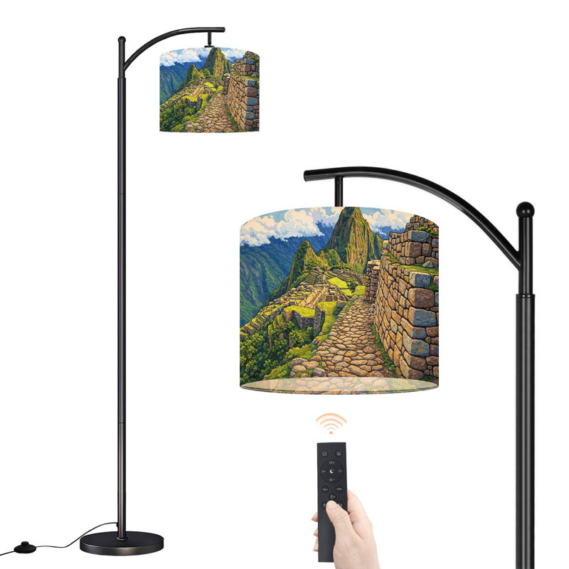 Lampe sur pied avec abat-jour réglable Arc