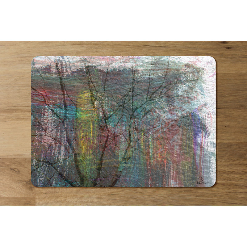 Lonara Polyester-Coated Hardboard No Pattern Rectangle Placemat
