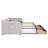 Twin Size Upholstery Extendable Daybed With Trundle Bed-1571028495