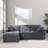Upholstered 96 " Chenille L-Shaped Sectional with Ottoman-1409081835