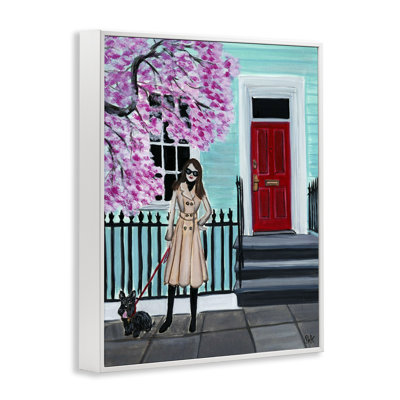 «Fashion week Girl with Dog Giclee Art», design par Sarah Waldron Kimball