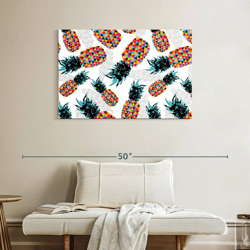 Yarlin Vibrant Pineapple Pattern, 26" H x 39" W