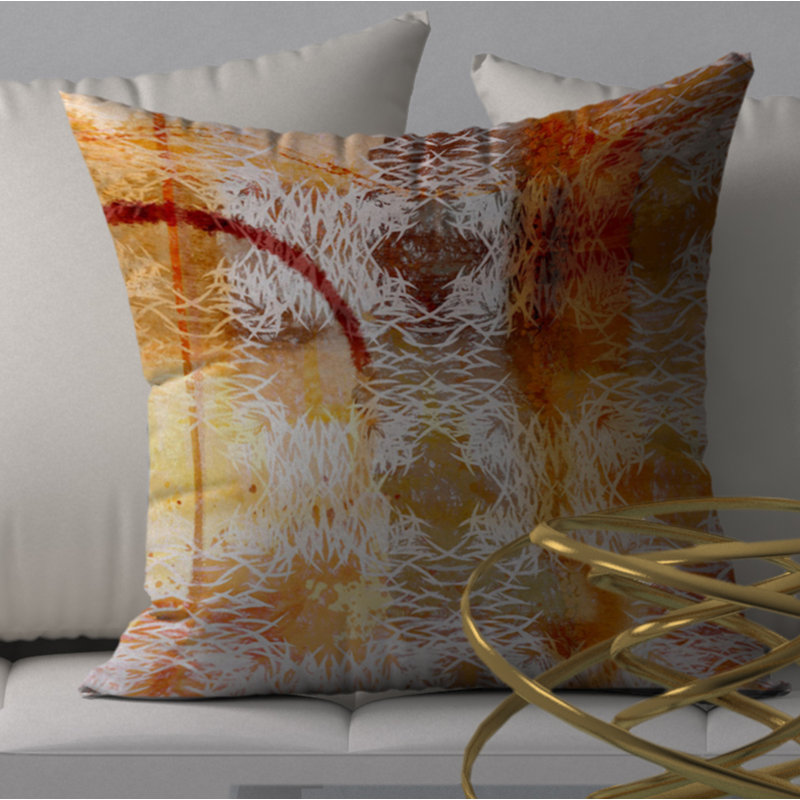 Abstract Reversible Throw Pillow, 18" x 18"