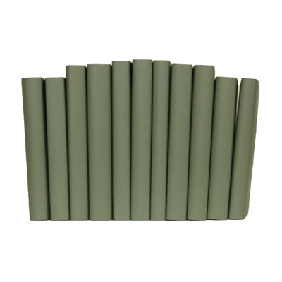 Decorative Books - Spanish Moss Paper Wrapped Book Bundle - 1 Foot of Green Books