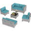 Ensemble de conversation pour patio pour 6 personnes avec coussins-2003073845