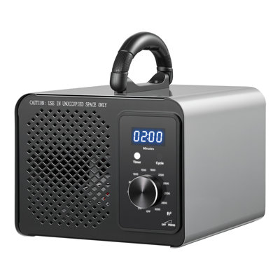 Générateur d'ozone, machine à ozone commerciale à 36 000 mg / h, démarrage différé et minuterie de 15 s et bouton rotatif de l'encodeur et mode cycle de traitement des odeurs, désodorisant industriel pour voiture, odeurs de fumée, jusqu'à 3200 pieds carrés