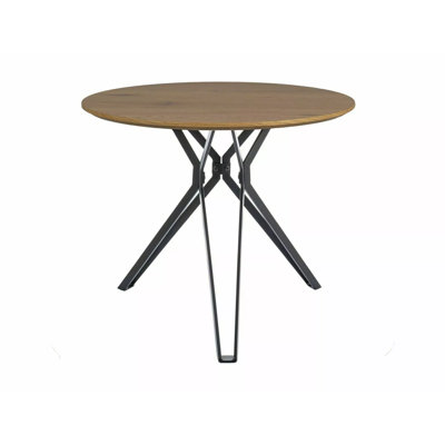Fourche Round Metal Base Dining Table