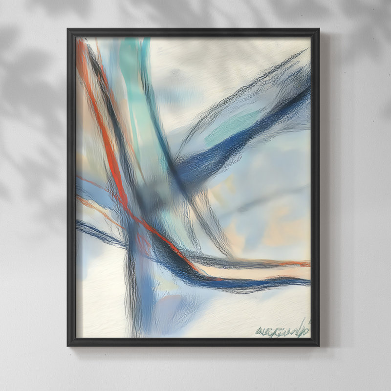 "ABSTRACT Series DCCxx" par J Paul, Noir, noir, noir, noir, H 11 po x l 9 po