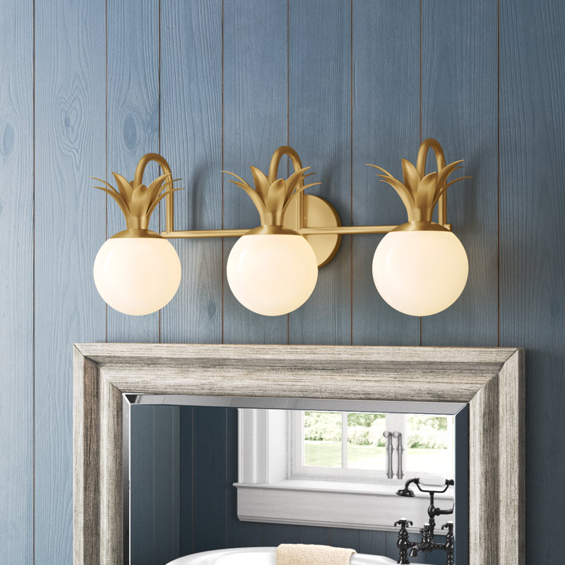 Gazala 3 Light Frosted Dimmable Vanity Light