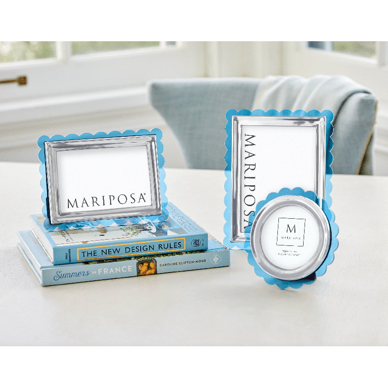 Metal Picture Frame, Light Blue