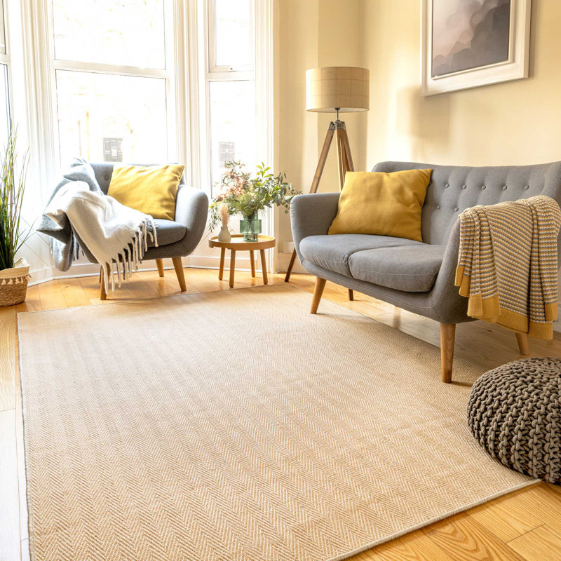 Handwoven Natural Jute Bordered Rug, Rectangle 80 x 150 cm