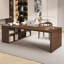 Bureaux en bois massif en L noyer-107934397-107934395