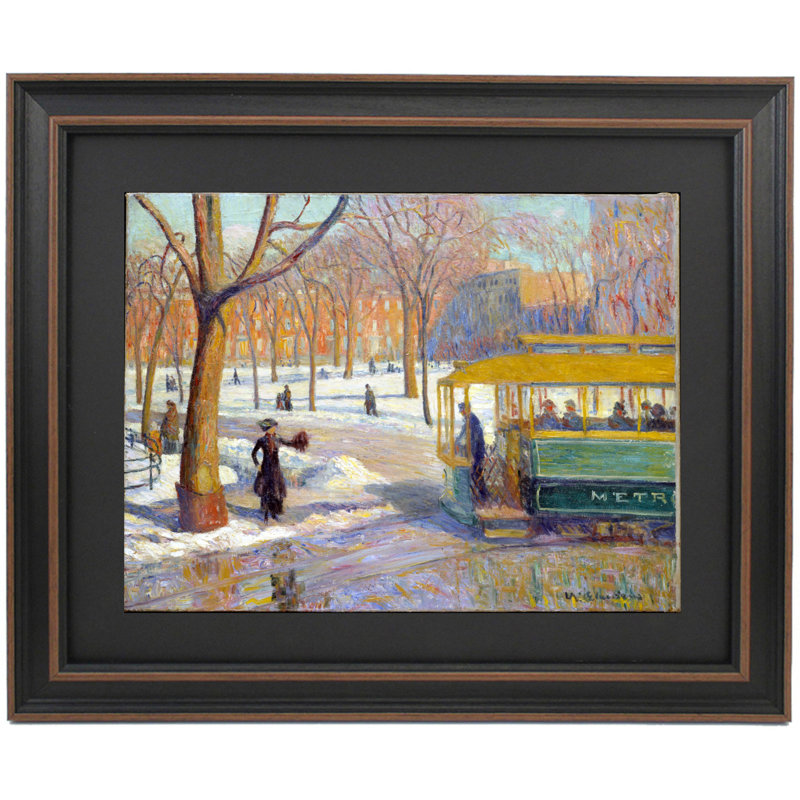 La voiture verte par William James Glackens, H 20 po x l 24 po